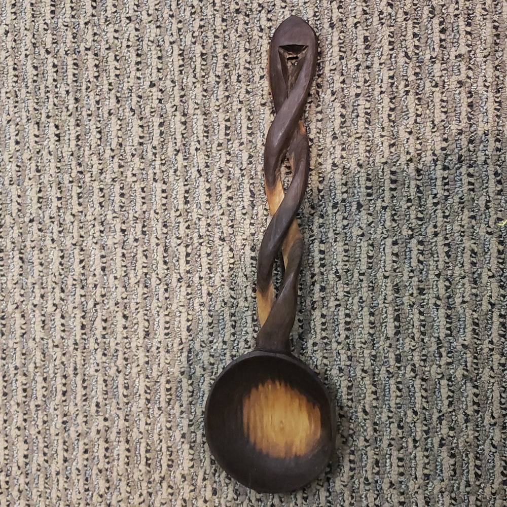 Vintage Wooden Salad Server Spoon
